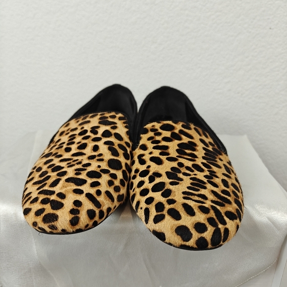 Birdies The Starling Leopard Slip On Genuine Calf hair Loafers Size 8.5 Women's - Picture 11 of 14
